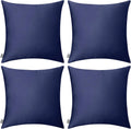 Thmyo 4-Pack 100% Cotton Comfortable Solid Decorative Throw Pillow Case, Square Cushion Cover Pillowcase Sublimation Blank Pillow Covers DI…