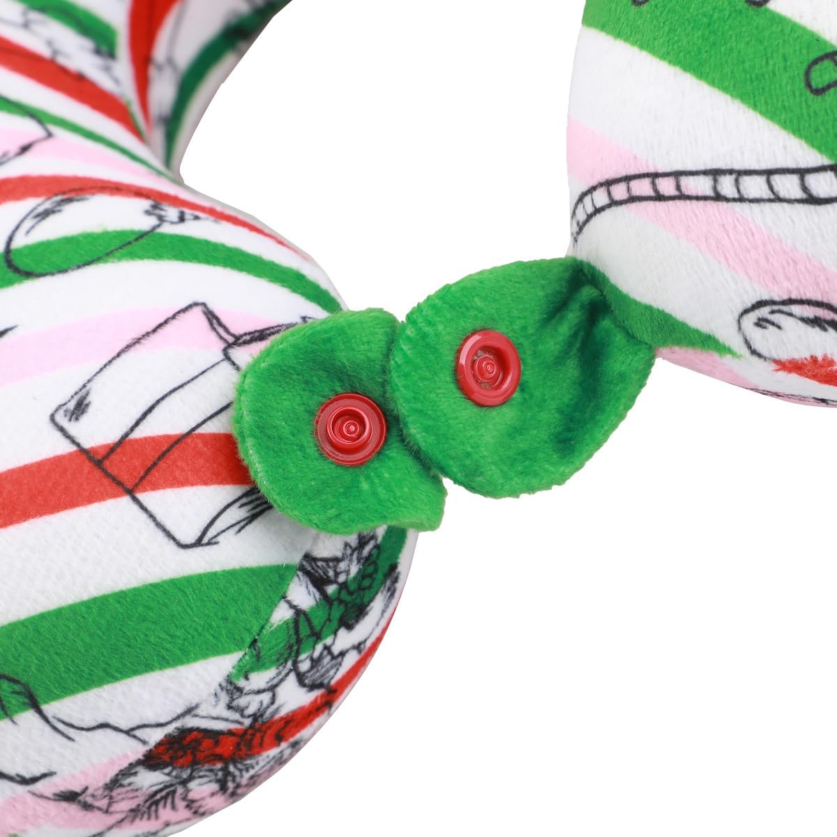 Bioworld The Grinch Merry Grinchmas 3-Piece Memory Foam Neck Pillow Eye Mask & Luggage Tag Set