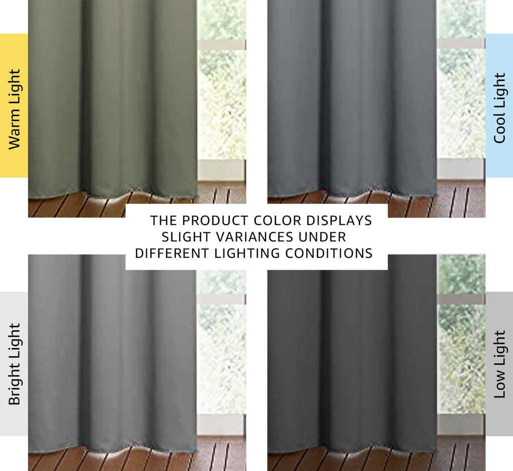 NICETOWN Thermal Insulated Grommet Blackout Curtains for Office, Kids Window Drape Panel for Nursery, Privacy Short Curtains (Silver…
