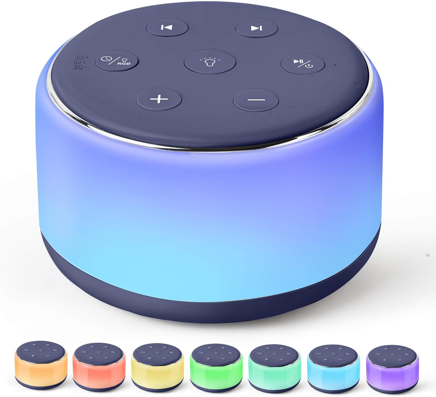 FamiSym Sleep Sound Machine for Babies Kids Adults - Rechargeable White Noise Machine for Sleeping with Night Light, 34 Soothing Sounds…