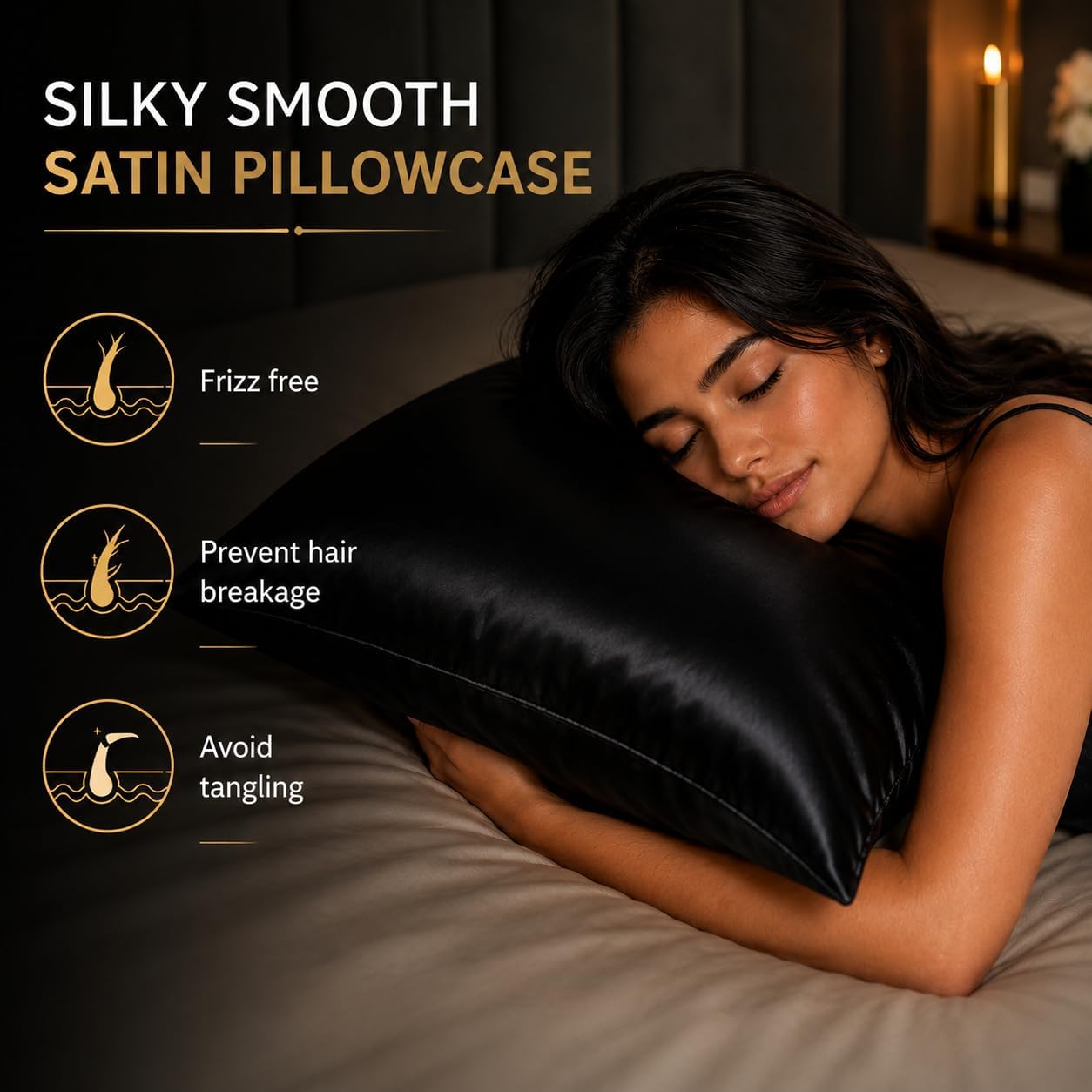 Cozyxworld Satin Silky Pillow Cases 2 Pack King Size, Cooling Pillowcase for Hot Sleeper, Fresh Feel Moisture Wicking Pilling Resistant Pil…