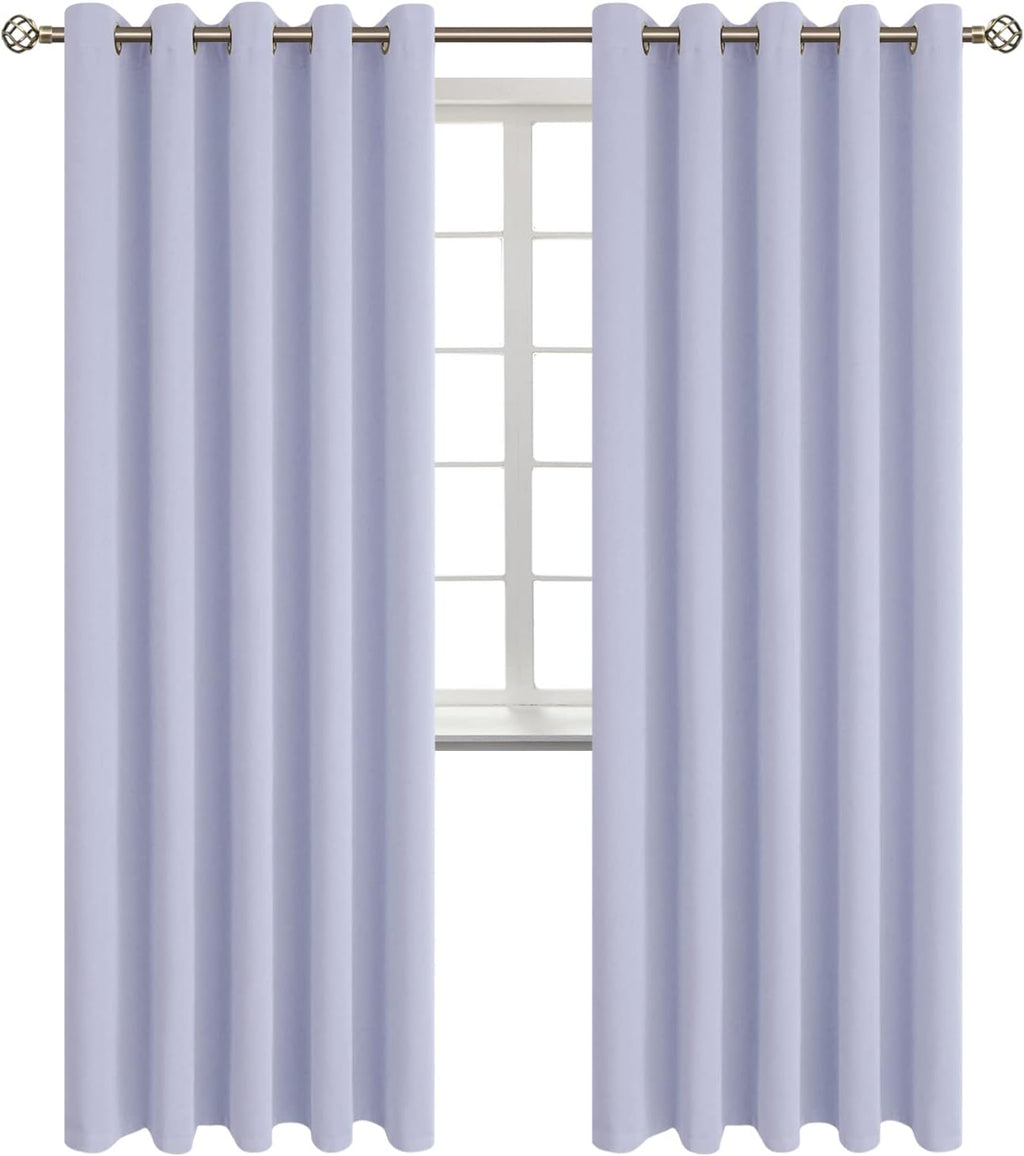 BGment Blackout Curtains - Grommet Thermal Insulated Room Darkening Bedroom and Living Room Curtains, Set of 2 Panels (70 x 84 Inch, Lavand…