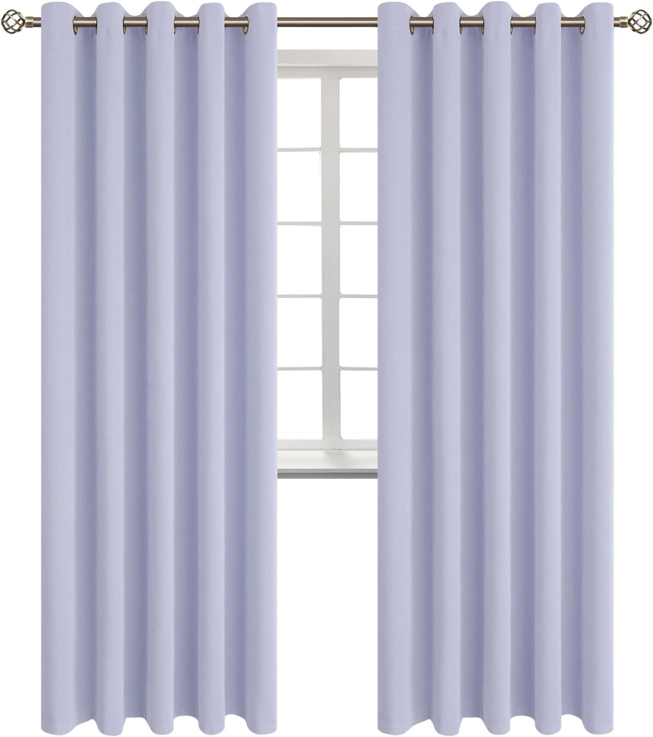 BGment Blackout Curtains - Grommet Thermal Insulated Room Darkening Bedroom and Living Room Curtains, Set of 2 Panels (70 x 84 Inch, Lavand…