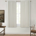 Qjmydeco Pleated Curtains with Pin Hooks Linen Kitchen 45 Inch Length 2 Panels Set, Blackout Curtains with Rings Back Tab for Small Window…