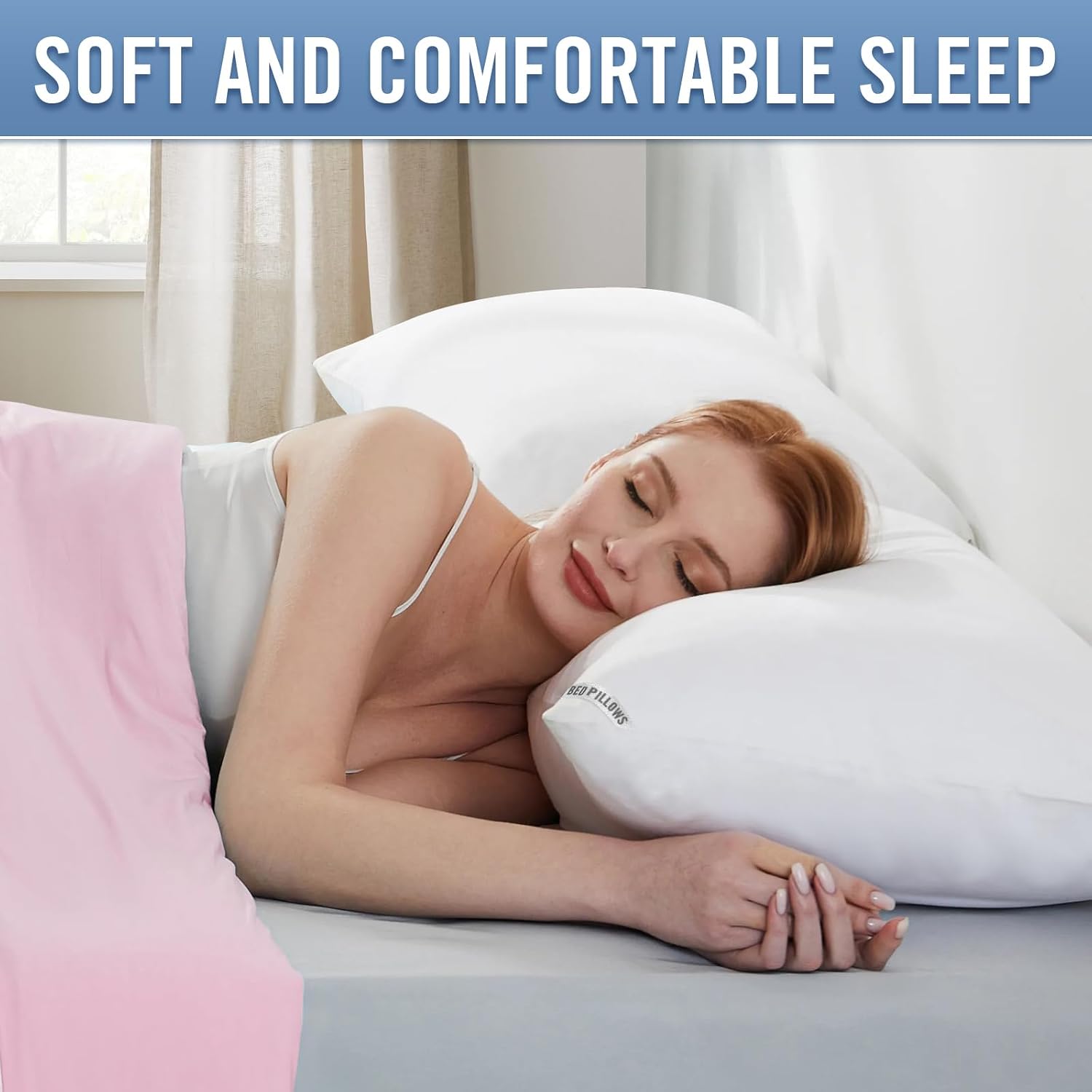 Piwaal Luxury Hotel Pillows for Sleeping 4 Pack, Bed Pillows Standard Size Set of 4, Down Alternative Filling, Pillows for Back, Stomach or…
