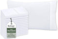 Royalelinens Royale Linen White Pillowcase Set Of 12 - Standard 20"x26" Bed Pillow Cover - 1800 Brushed Microfiber -Wrinkle & Fade Resistan…