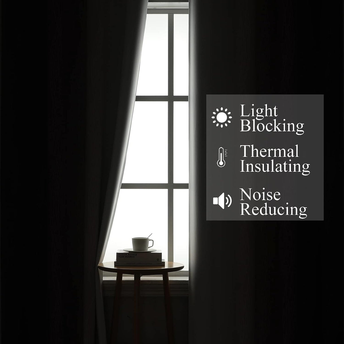 Estelartextiler Estelar Textiler Purple and Grayish White Blackout Curtains 108 Inches Long, Thermal Insulated Drapes for Bedroom, Full Lig…