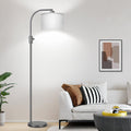 Nintiue Upgraded Modern Arc Dimmable Tall Standing Floor Lamp with Gray Shade, 1200 Lumens LED Bulb Included, for Living & Reading Room…