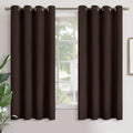 YoungsTex Brown Blackout Curtains for Bedroom 63 Inches Long - Chocolate Thermal Insulated with Grommet Room Darkening Drapes Privacy for L…