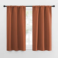NICETOWN Blackout Curtains and Drapes - Thermal Insulated Solid Rod Pocket Blackout Draperies/Panels (Burnt Orange, 1 Pair, 34 by 54 inches)