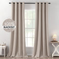 Miulee Linen Texture Curtains, 2 Pack Blackout Thermal Insulated Khaki, 52x120 Inch Grommet Room Darkening Curtains/Draperies for Bedroom,…