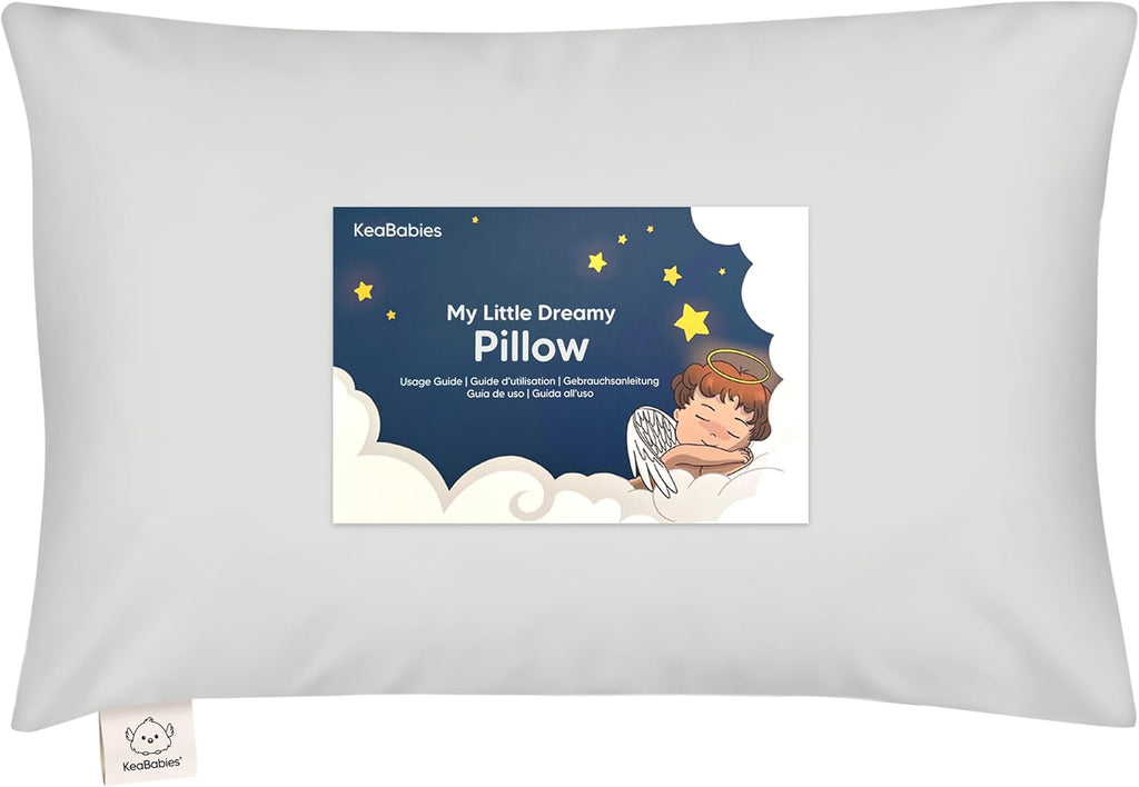 Toddler Pillow with Pillowcase - 13x18 My Little Dreamy Kids Travel Bed Pillows for Sleeping, Organic Cotton Small Pillowcase, Soft &…