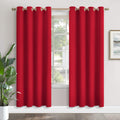 YoungsTex Red Blackout Curtains for Living Room Window - Thermal Insulated Drapes with Grommet Room Darkening for Dining Bedroom, 2 Panels,…
