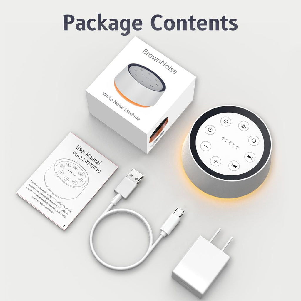 Brown Noise Sound Machine with 30 Soothing Sounds 12 Colors Night Light White Noise Machine for Adults Baby Kids Sleep Machines Memory…