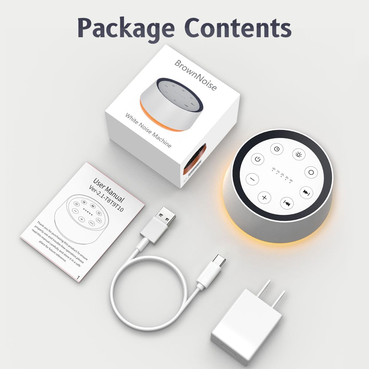 Brown Noise Sound Machine with 30 Soothing Sounds 12 Colors Night Light White Noise Machine for Adults Baby Kids Sleep Machines Memory…
