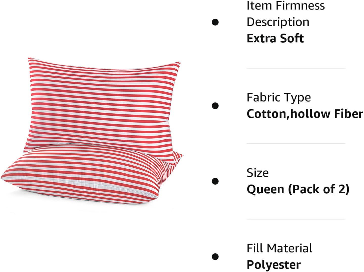 EIUE Bed Pillows for Sleeping 2 Pack Queen Size, Super Soft Down Alternative Microfiber Filled Pillows, Pillows for Side and Back…