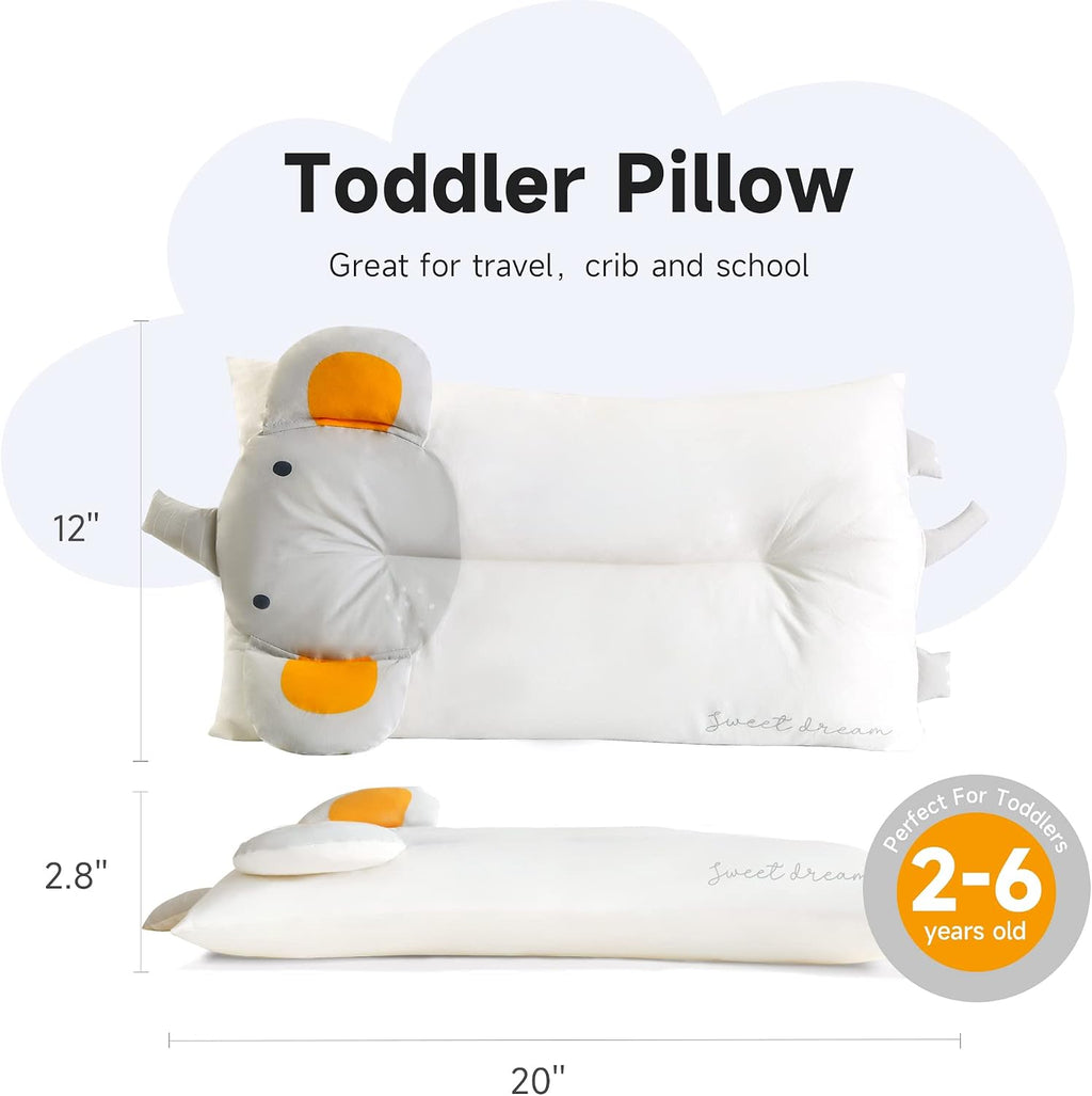 ChocChick Choc chick Toddler Pillow,20X12Inches Machine Washable Soft Hypoallergenic Kids Pillows, Child Cute Animal Design Perfect Toddler…