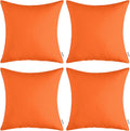MIULEE Pack of 4 Decorative Outdoor Waterproof Pillow Covers Square Garden Cushion Case PU Coating Throw Pillow Cover for Tent Park Couch…