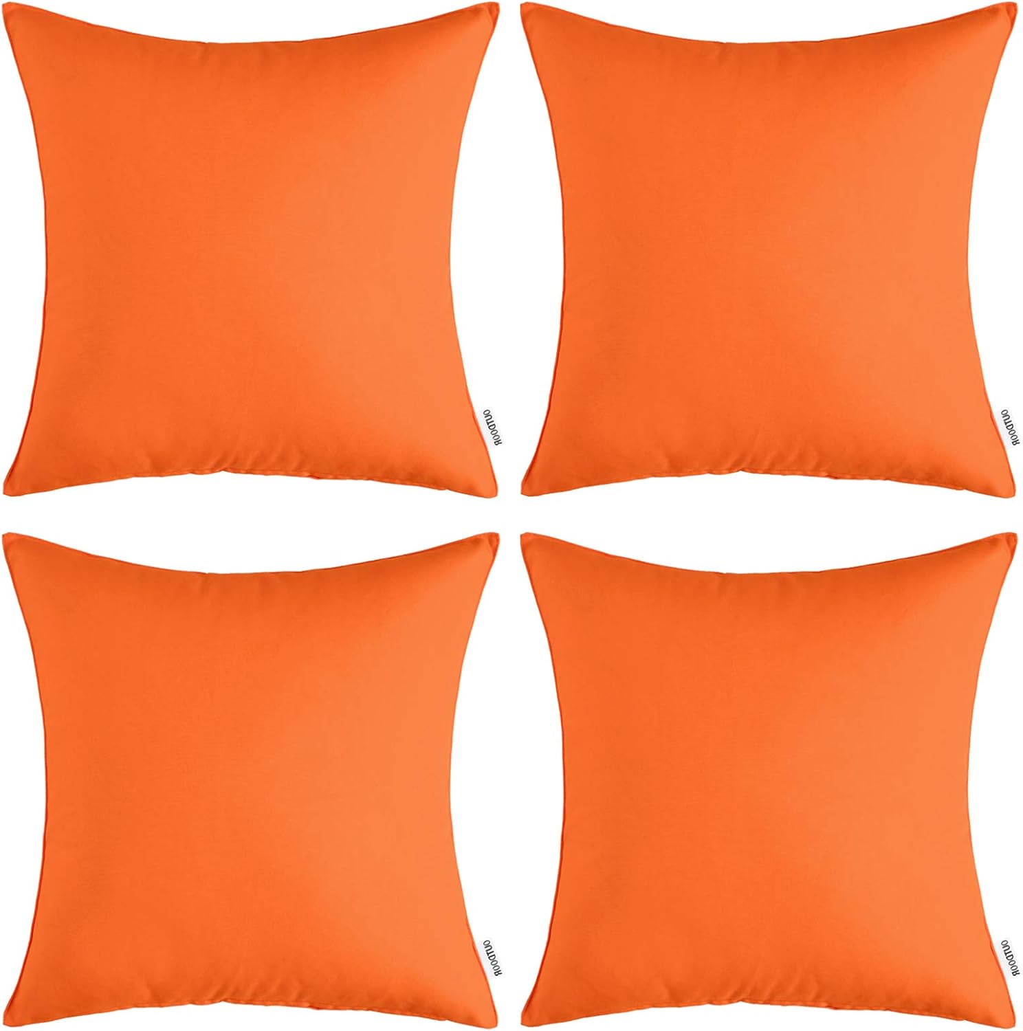 MIULEE Pack of 4 Decorative Outdoor Waterproof Pillow Covers Square Garden Cushion Case PU Coating Throw Pillow Cover for Tent Park Couch…