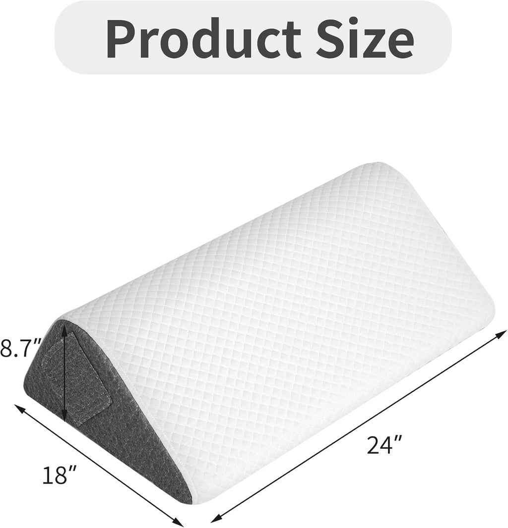 Knee Pillow for Back Sleeping, Leg Pillow Knee Wedge Pillow, Memory Foam Wedge Pillows for Legs Post Surgery, Triangle Pillow for Knee…
