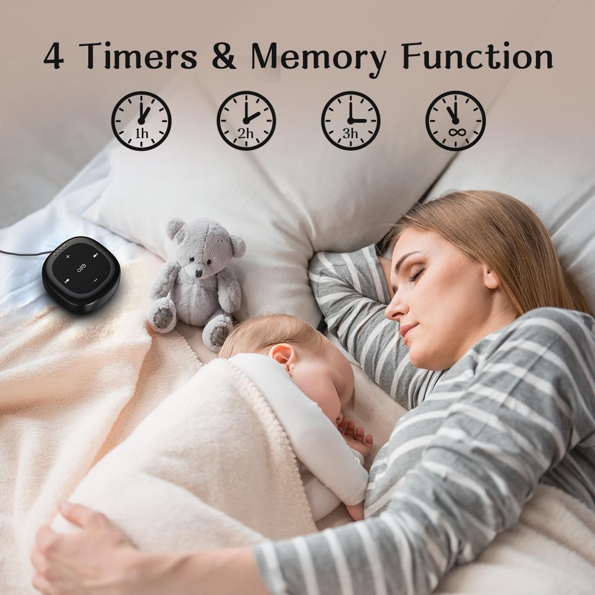 Hushingwhitenoisemachine White Noise Sound Machine with 30 Soothing Sounds 36 Adjustable Volume Brown Noise Sound Machines for Sleep Office…
