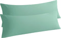 Ntbay Microfiber Body Pillowcase Set, 20x54 Inches, Mint Green, Soft, Wrinkle, Fade Resistant, Envelope Closure, 2 Pc Green