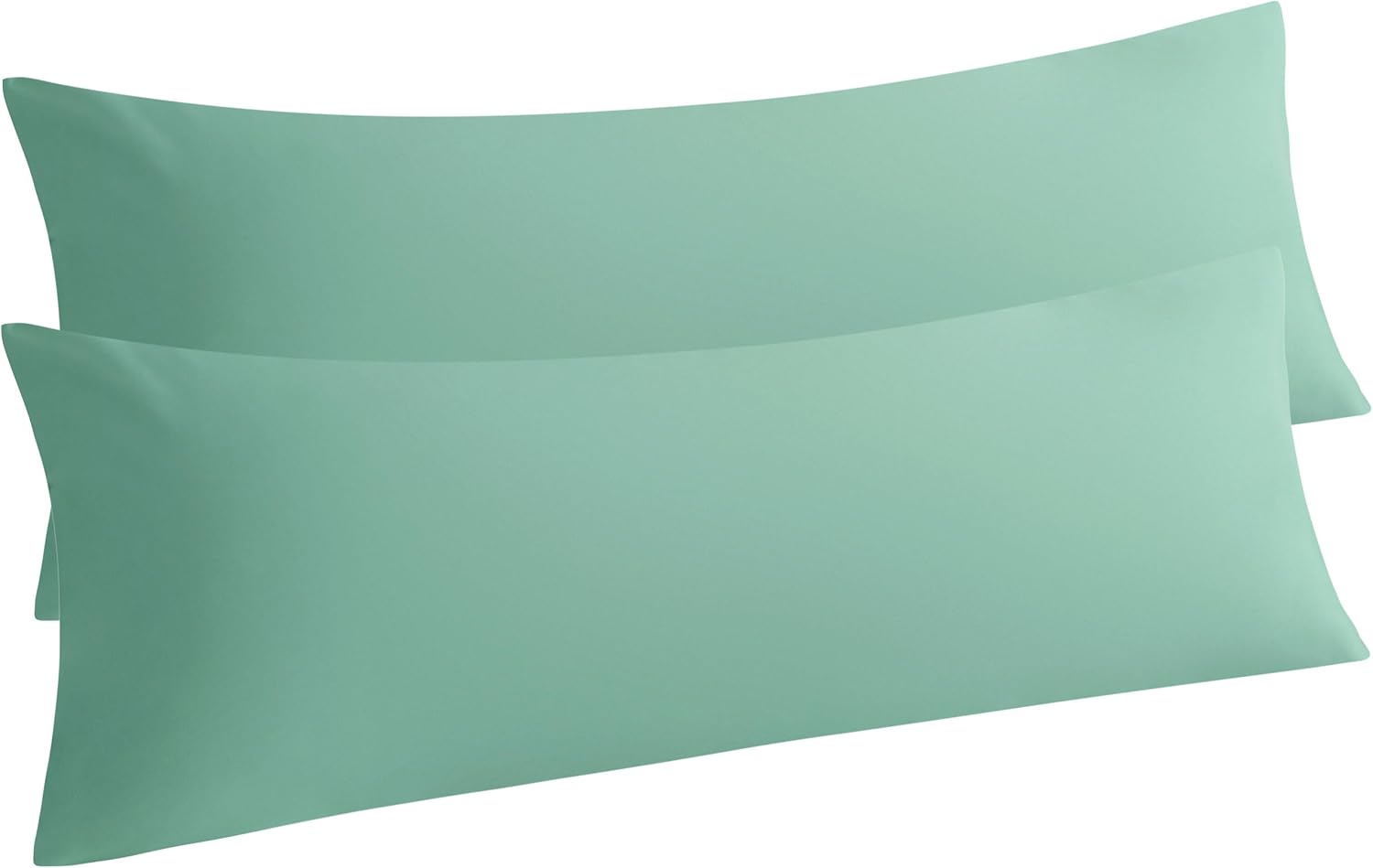 Ntbay Microfiber Body Pillowcase Set, 20x54 Inches, Mint Green, Soft, Wrinkle, Fade Resistant, Envelope Closure, 2 Pc Green