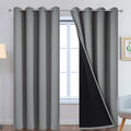 Yakamok 100% Blackout Curtains 90 Inches Long, 2 Thick Layers Heat and Full Light Blocking Soft Thermal Insulated Drapes for Bedroom(52" Wi…