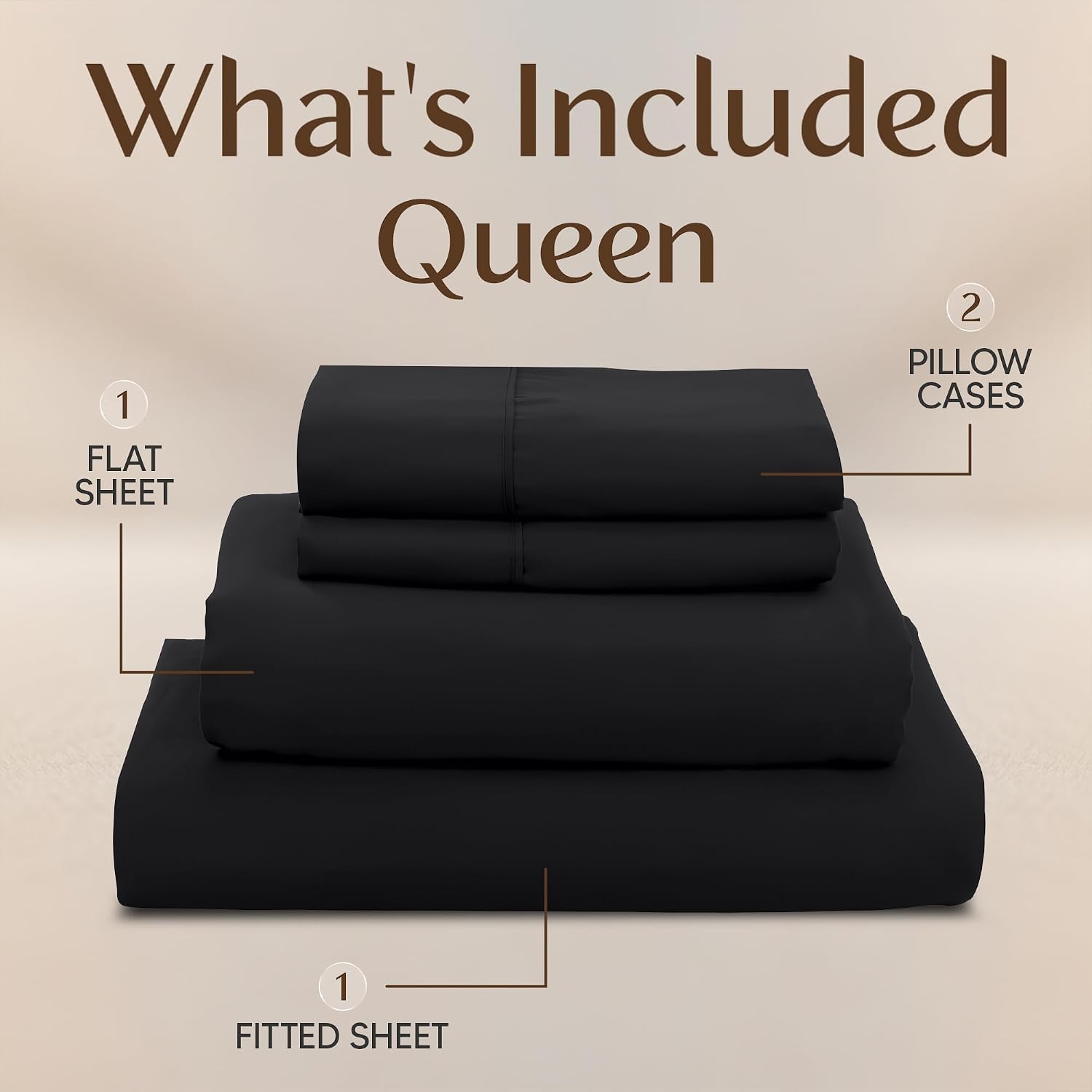 Utopiabedding Utopia Bedding Queen Size Sheet Set – 4 Piece Bed Sheets, Soft and Breathable Microfiber, Includes 1 Fitted Sheet, 1 Flat She…