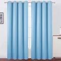 Lemomo Blackout Curtains 52 x 90 Inch Long Sky Blue Curtains Set of 2 Panels Room Darkening Curtains for Bedroom and Living Room 90 Inch Bl…