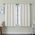 Simplebrand Ava Ivory Short Light Filtering Curtains for Bedroom 45 Inches Long 2 Panels Set, Solid Thermal Insulated, Energy Saving Window…
