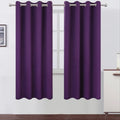 Lemomo Blackout Curtains 66 x 72 Inch Long Purple Curtains Set of 2 Panels Room Darkening Curtains for Bedroom and Living Room 72 Inch silv…