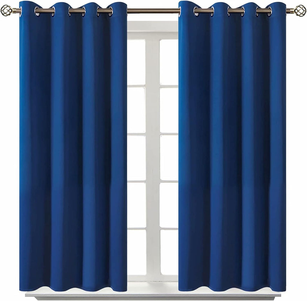 BGment Blackout Curtains for Bedroom - Grommet Thermal Insulated Room Darkening Curtains for Living Room, 52 x 54 Inch, 2 Panels, Royal Blu…