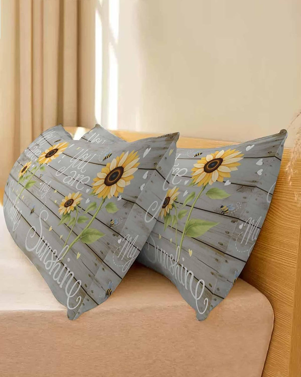 Rgaienmelw You Are My Sunshine Body Throw Pillow Covers 20x54 Inches, Rectangle Decorative Pillowcase with Zipper, Yellow Sunflowers C…