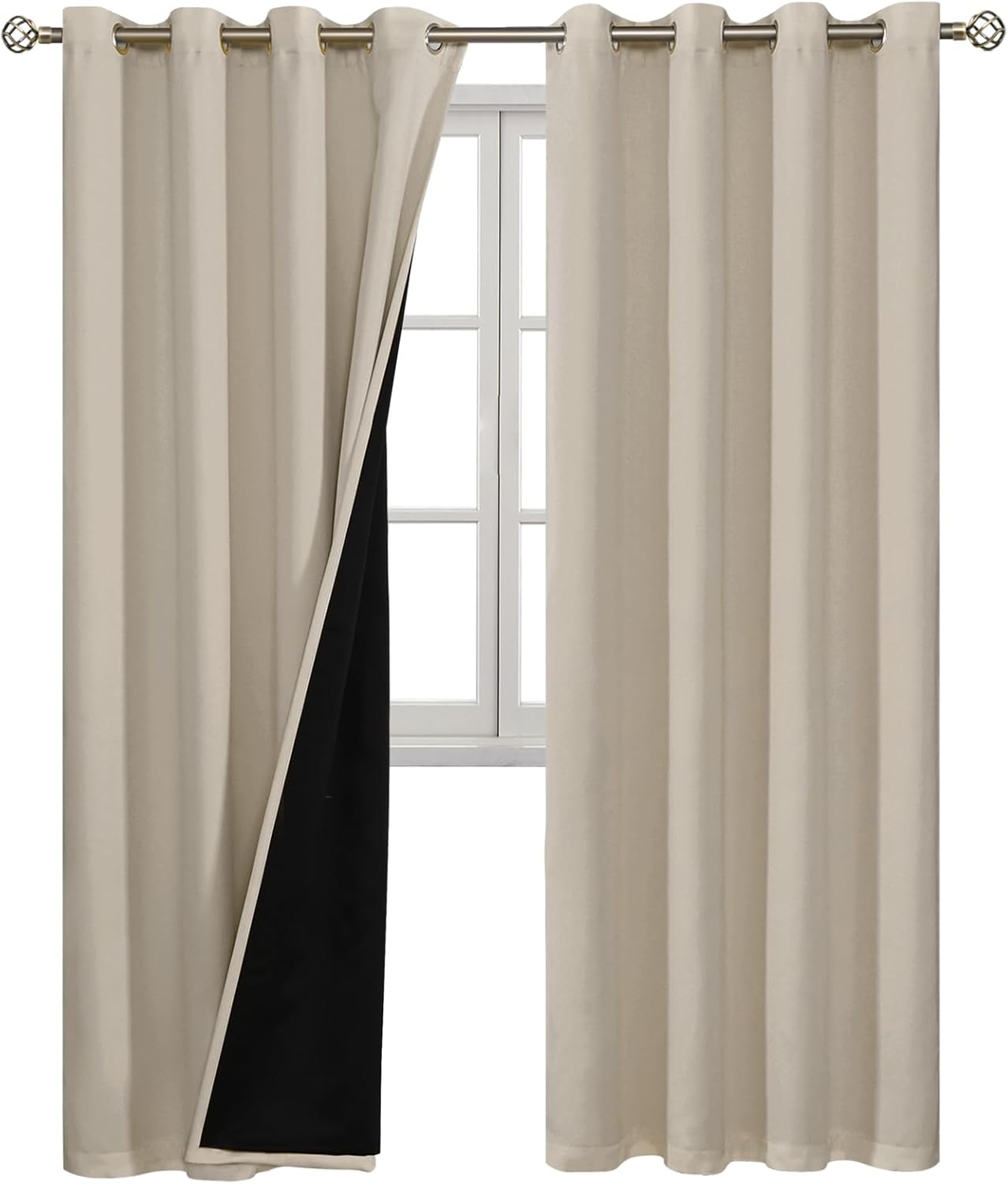 BGment 100% Blackout Curtains for Bedroom Window 84 Inch Length 2 Panels, Thermal Insulated Full Light Blocking Grommet Drapes for Living R…