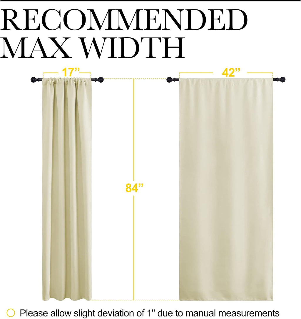 NICETOWN Blackout Curtains for Living Curtains, Window Treatment Thermal Insulated Solid Room Darkening Drape Panels for Patio Sliding…
