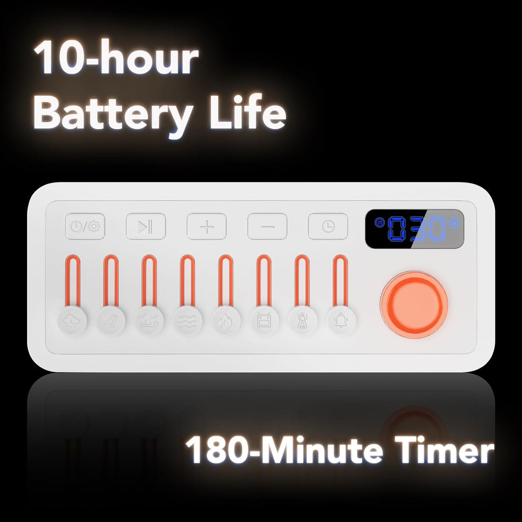 takoo 3-in-1 Sleep Sound Machine/Portable Bluetooth Speaker/12 Colors Night Light, Mixable 8 Nature Sounds & White Noise Machine, Sleep Tim…