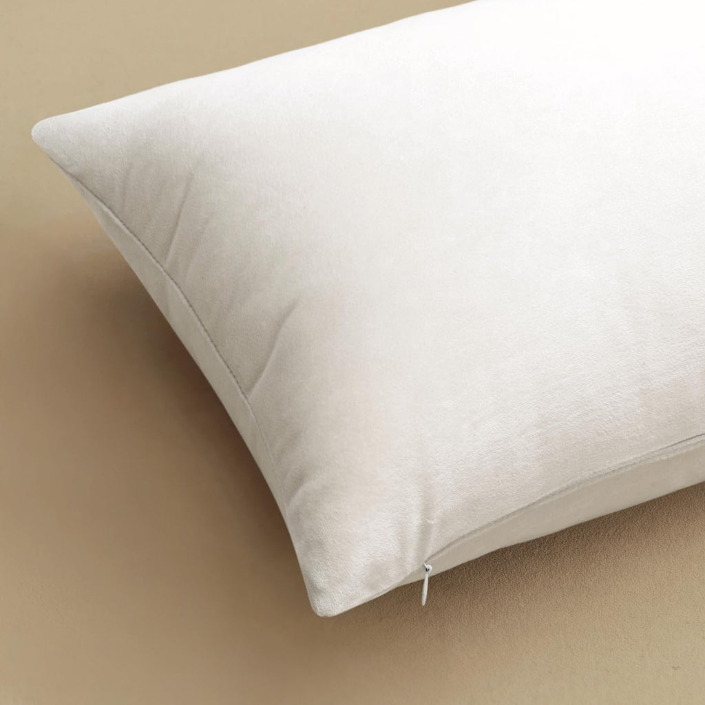 Miulee Velvet Throw Pillow Covers 20x20 Inch, Pack of 2 - Pure White, Soft Solid Decorative Pillow Covers Cushion Cases Modern Luxury Home…