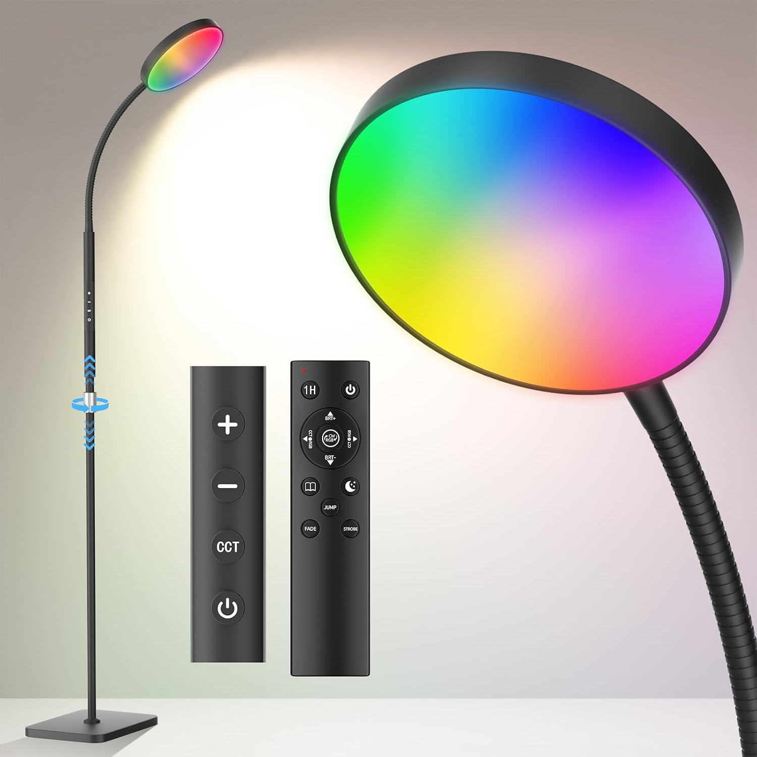 PACOVY Floor Lamp, Adjustable Height Floor Lamps for Living Room Bedroom, 120 LED Super Bright Standing Lamp Remote Control Dimmable…