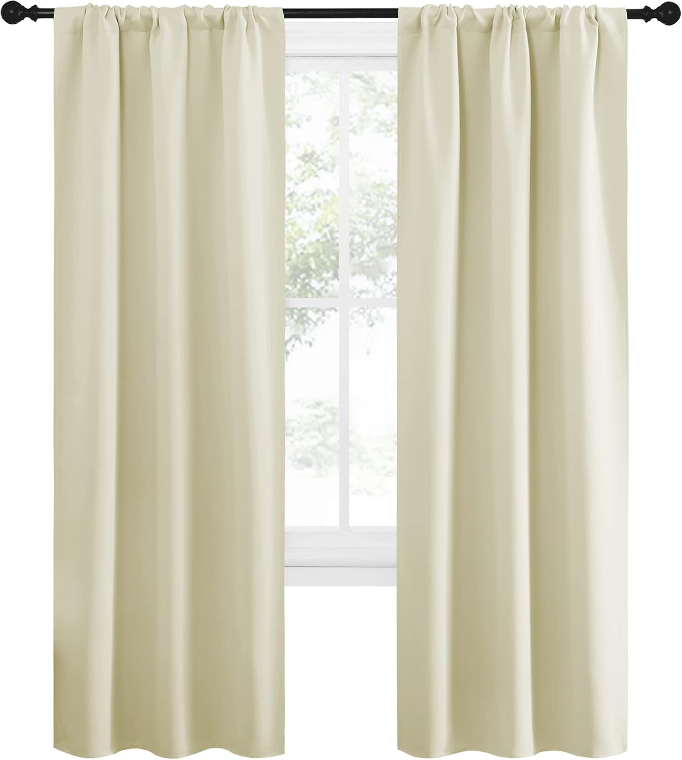 NICETOWN Blackout Curtains for Living Curtains, Window Treatment Thermal Insulated Solid Room Darkening Drape Panels for Girls Room…
