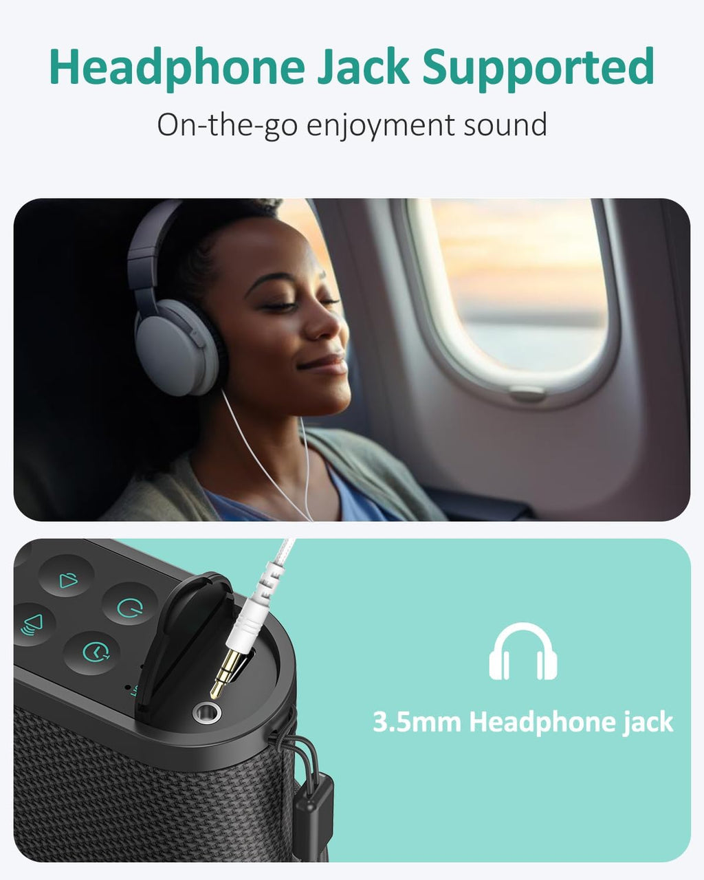 Portable White Noise Sound Machine for Adults, Baby - Brown/Pink/White Noise Machine:Rechargeable Battery, Headphone Jack, 21 Sounds…