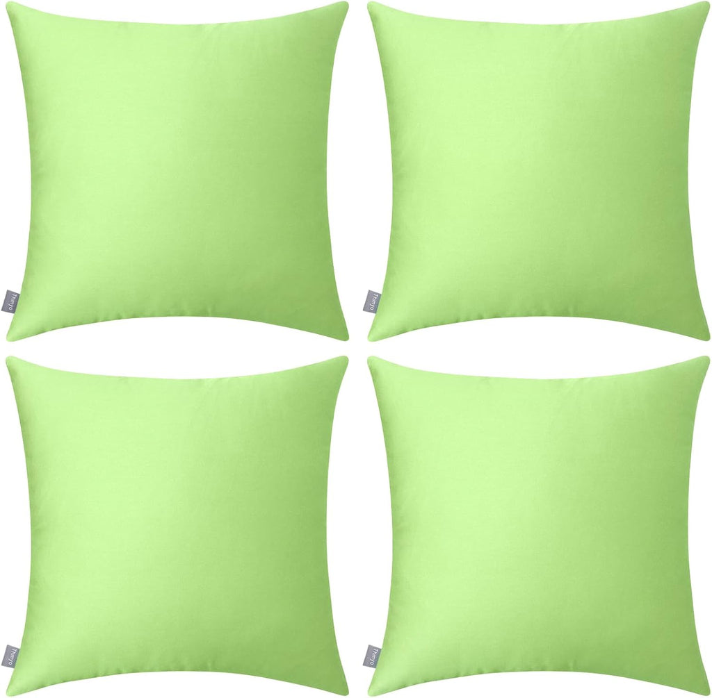 Thmyo 4-Pack 100% Cotton Comfortable Solid Decorative Throw Pillow Case, Square Cushion Cover Pillowcase Sublimation Blank Pillow Covers DI…