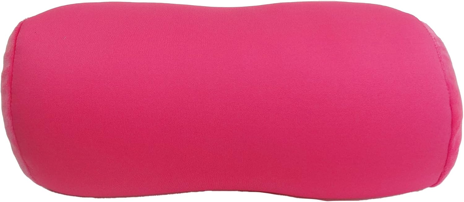 Wolf Essentials Microbead Bolster Tube Travel Pillow - Compact Neck Roll Pillow for Airplane, Car, or Home - Soft Lumbar Support Pillow…