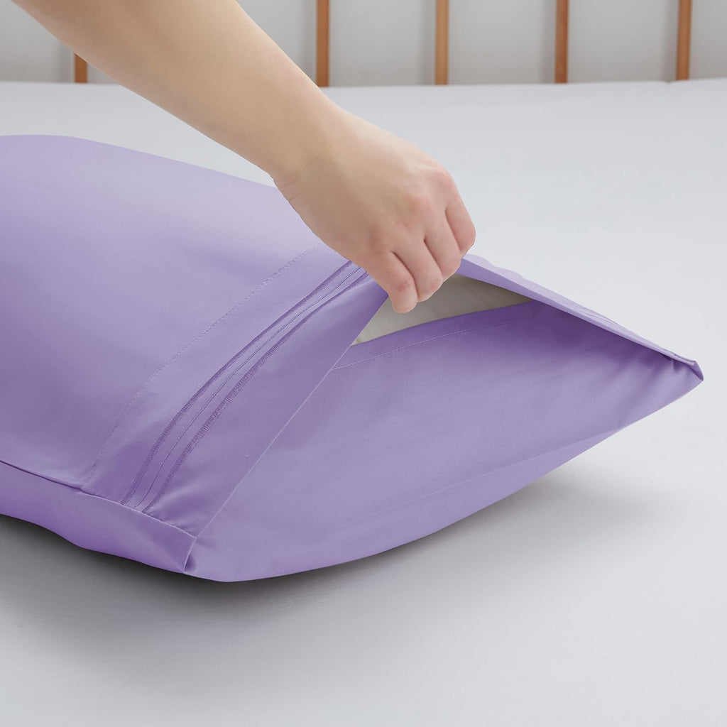Nestl Lavender King Pillow Cases 2 – Soft King Size Pillow Case, 1800 Brushed Microfiber Pillowcases, Envelope Closure Pillowcase, King Pil…