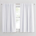 Ponydance PONY DANCE White 50% Lighting Blocking Curtains for Kitchen, Short Non-See-Through Thermal Insulated Room Darkening Back Tab Smal…