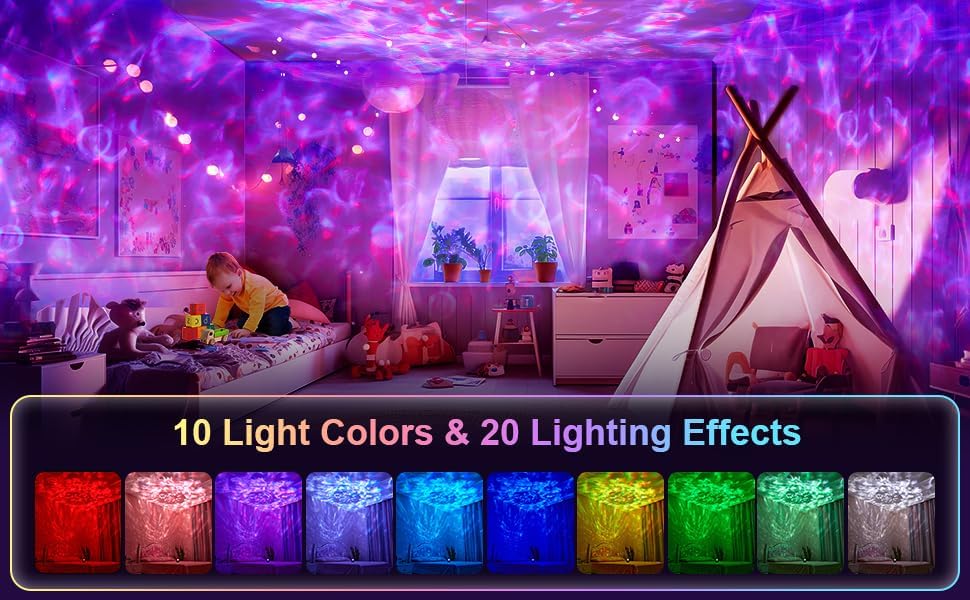 One Fire Galaxy Projector with Gifts Box/240 Lighting Modes/15 White Noise/Bluetooth Music Galaxy Projector for Bedroom Adults, Teen Stuff…