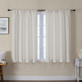 Gwine Light Filtering Curtains for Bedroom 45 Inch Length, Thermal Insulated Room Darkening Short Curtains, Rod Pocket Drapes for…