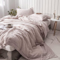 Simple&Opulence 100% Washed Linen Duvet Cover with Embroidered, 3 Pieces Soft Farmhouse Comforter Set with Button Closure,1…