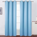 Lemomo Sky Blue Thermal Blackout Curtains/42 x 84 Inch/Set of 2 Panels Room Darkening Curtains for Bedroom 84 Inch Blue