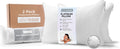 AllerEase Platinum 2-in-1 Adjustable Pillow, CleanBoost Allergen Barrier, Extra Fill, Standard/Queen - 2 Pack 2 Pack White